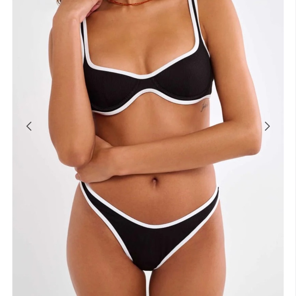Rumored Black and White Swimwear Set